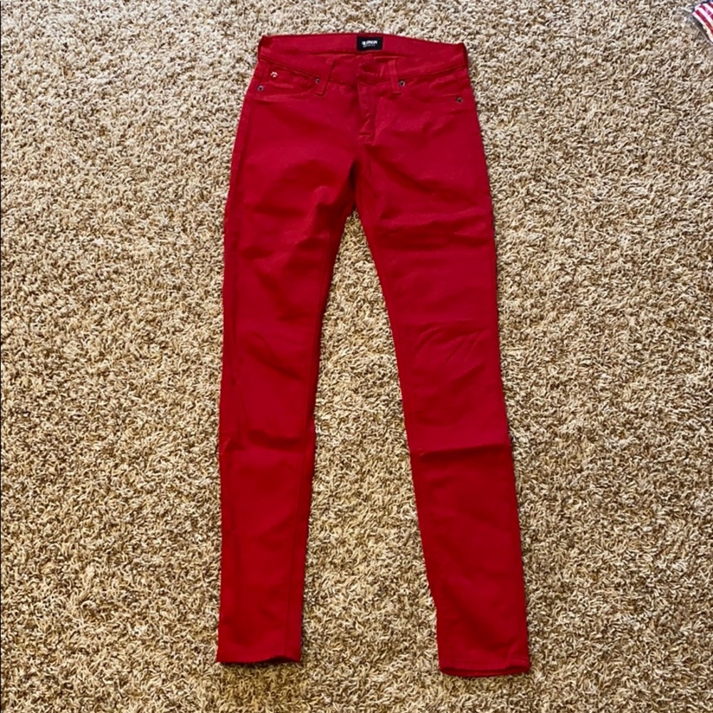 Hudson nico red skinny jeans